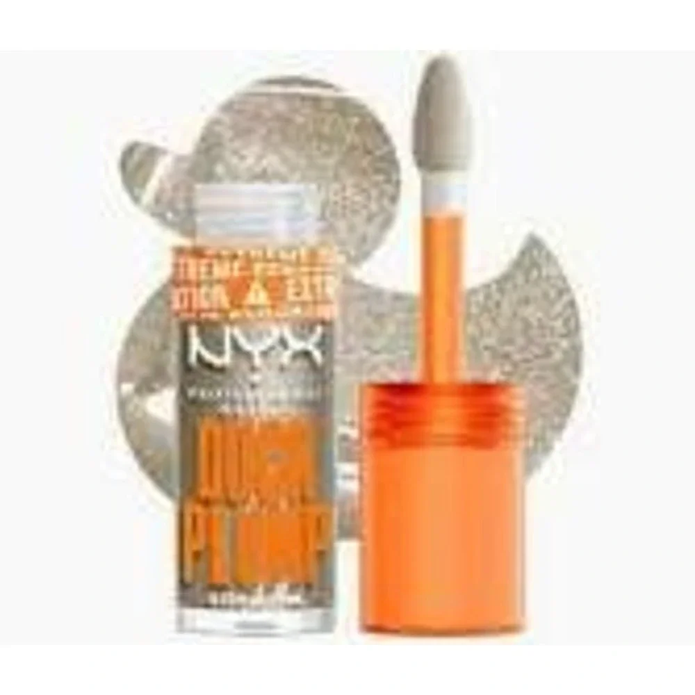 NYX Duck Plump High Pigment Lip Gloss Quazy Silver Shimmer Plumping New Sealed